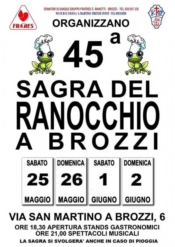 Sagra del Ranocchio a Brozzi Edizione 2019 - Manifesto