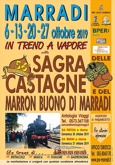 Manifesto Sagra delle Castagne e del Marron Buono di Marradi 2019