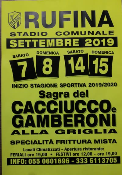 Sagra Cacciucco Rufina Settembre 2019