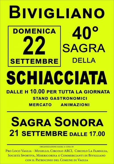 Sagra Schiacciata Bivigliano 2019