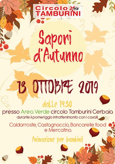 Manifesto Sapori d'Autunno 2019 a Cerbaia Lamporecchio