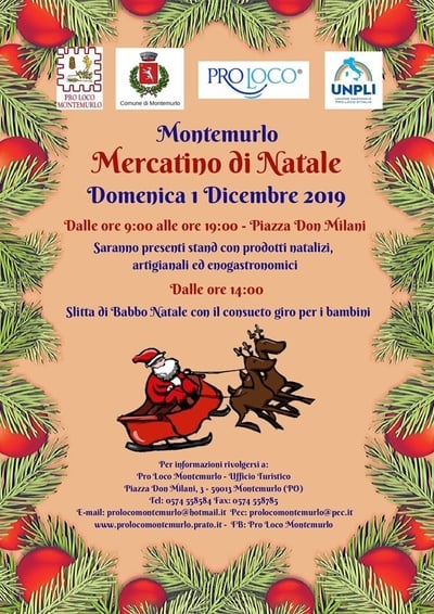 Mercatino Natale Montemurlo 2019