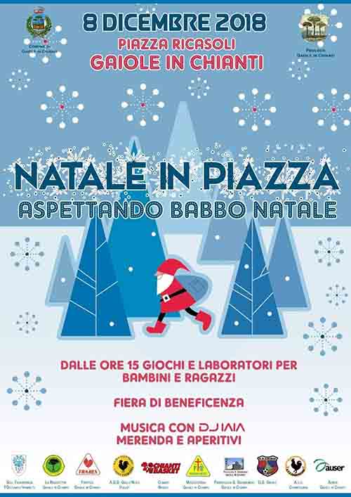 Manifesto Natale in Piazza a Gaiole in Chianti - 8 Dicembre 2019