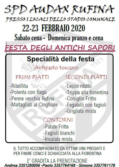 Festa Antichi Sapori Rufina 2020