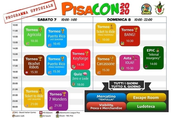 Evento giochi da tavolo Pisa