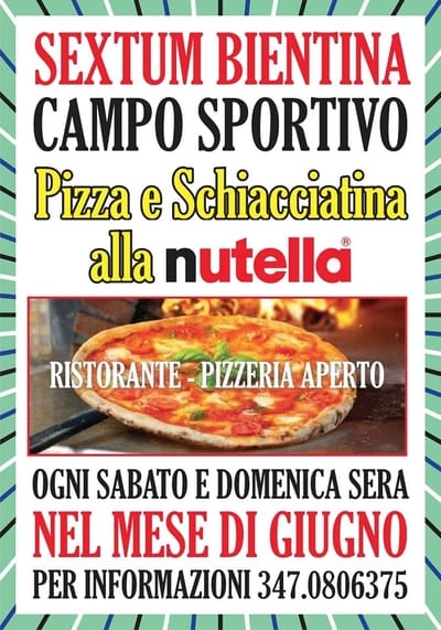 Pizza Nutella Bientina 2020