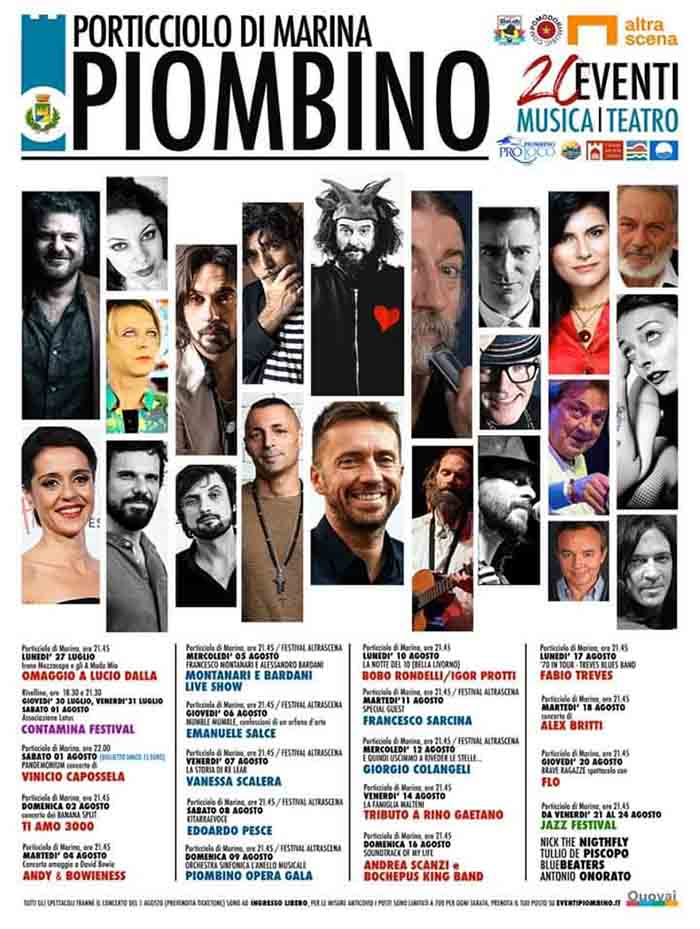 Programma Piombino Eventi Estate 2020 - Porticciolo di Marina