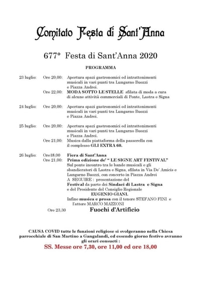 Festa Sant Anna Signa 2020