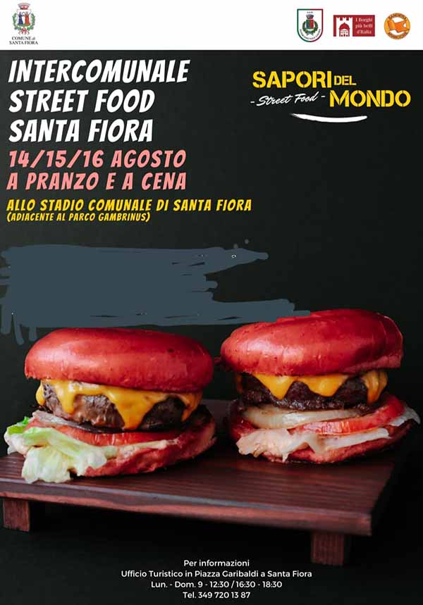 Manifesto Sapori del Mondo Street Food a Santa Fiora - Ferragosto 2020