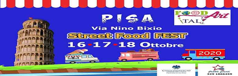 Street Food Fest a Pisa 16-17 e 18 Ottobre 2020