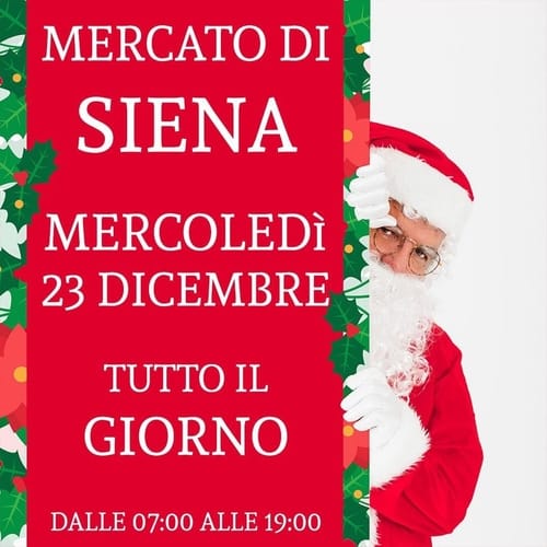 Mercato Siena 23 dicembre