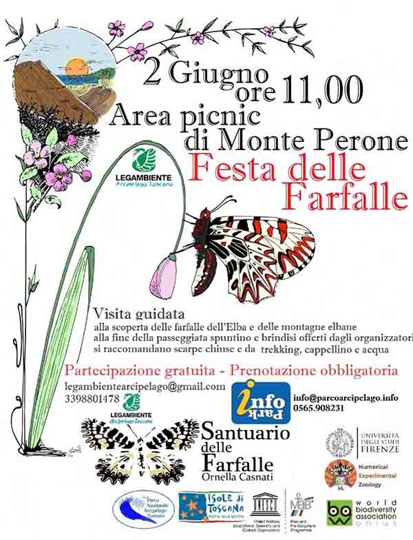 Locandina Festa delle Farfalle Isola D'Elba - 2 Giugno 2021