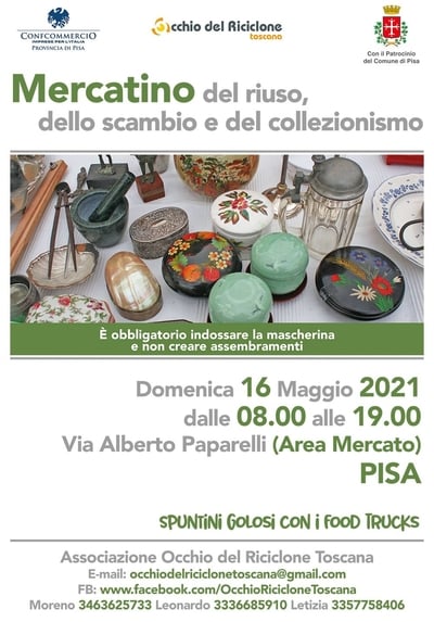 Mercatino Riuso Pisa Maggio 2021