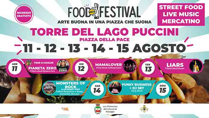 Food Festival a Torre del Lago Puccini 11-15 Agosto 2021