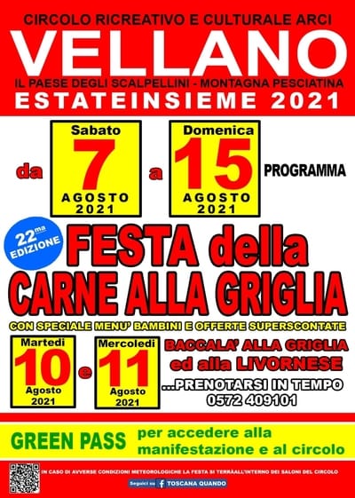 Festa Carne alla Griglia Vellano 2021