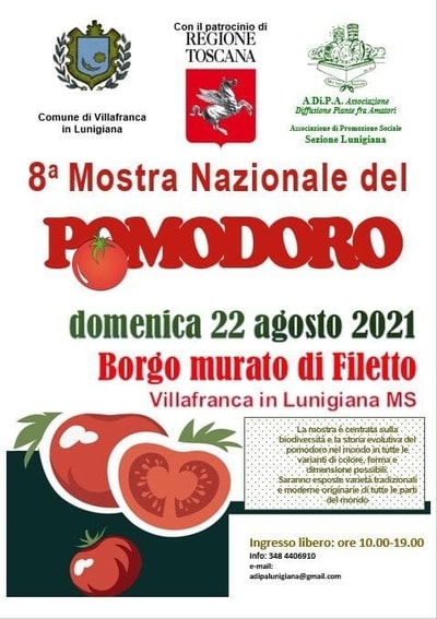 Mostra Pomodoro Filetto Lunigiana 2021