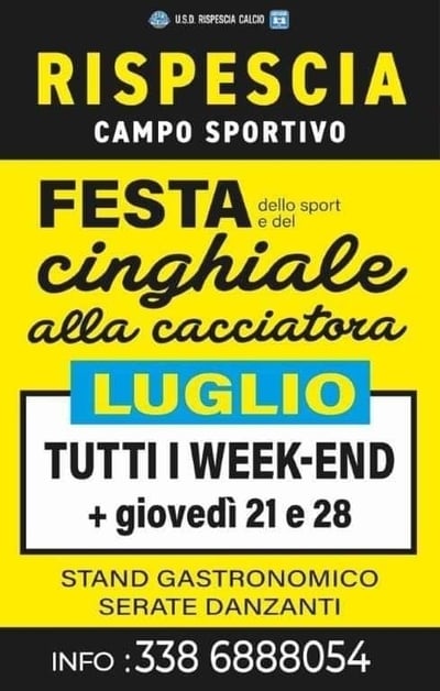 Festa Sport Cinghiale Rispescia 2022