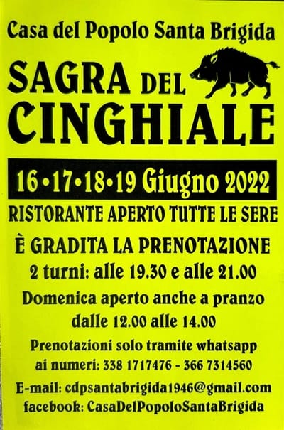 Sagra del Cinghiale Santa Brigida 2022