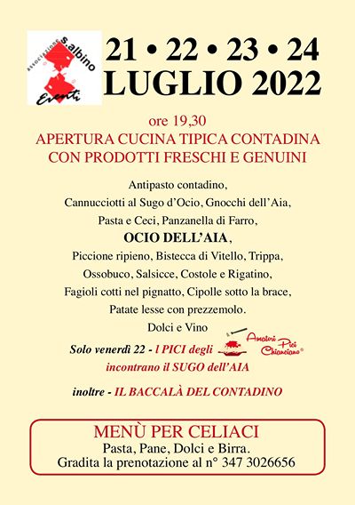 Sagra Ocio Cipolla Sant'Albino 2022