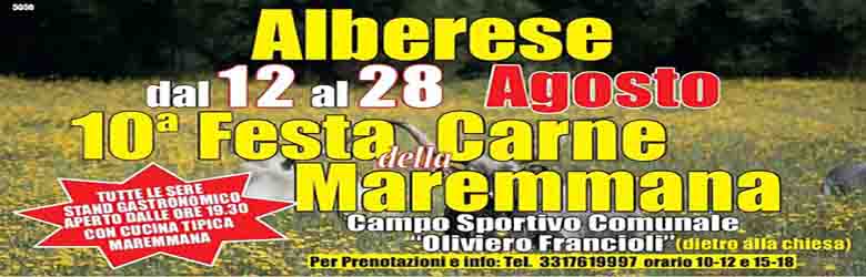 Festa della Carne Maremmana ad Alberese 2022 dal 12 al 28 agosto