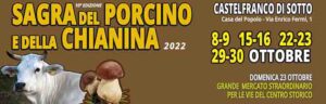 Sagra del Porcino e della Chianina 2022 a Castelfranco di Sotto - Dal 8 al 30 ottobre 2022