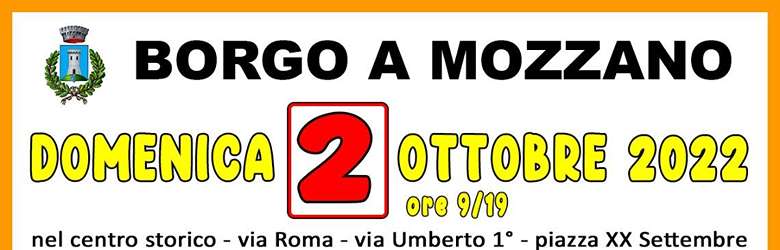 Eventi Borgo a Mozzano Ottobre 2022