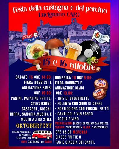 Festa della Castagna e del Porcino Lucignano 2022