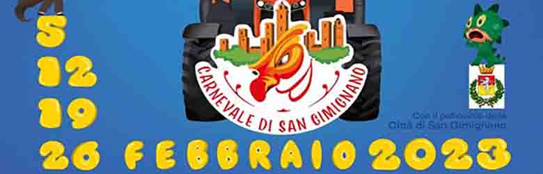 Carnevale di San Gimignano dal 5 al 26 Febbraio 2023 - provincia di Siena