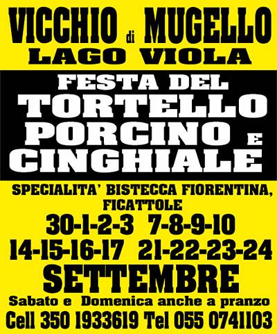 Festa del Tortello Porcino Cinghiale Vicchio 2023