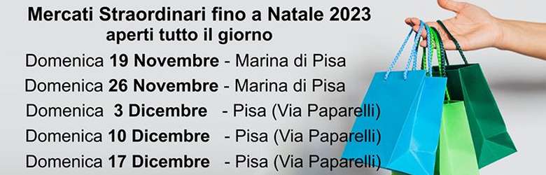 Mercatini Straordinari Pisani Natale 2023