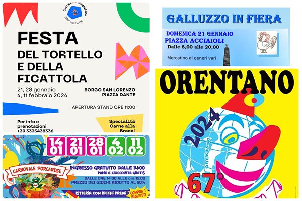 Eventi Toscana Weekend 19 20 21 Gennaio 2024