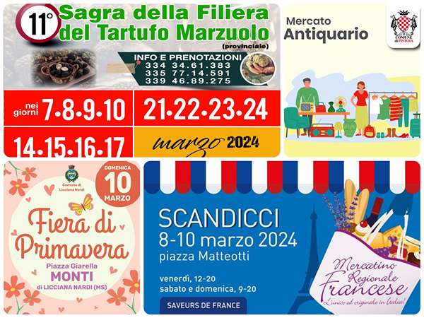Eventi Toscana Weekend 8 9 10 Marzo 2024
