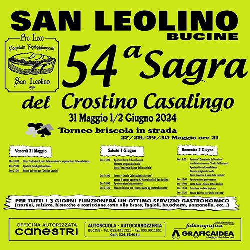 Sagra del Crostino San Leolino 2024