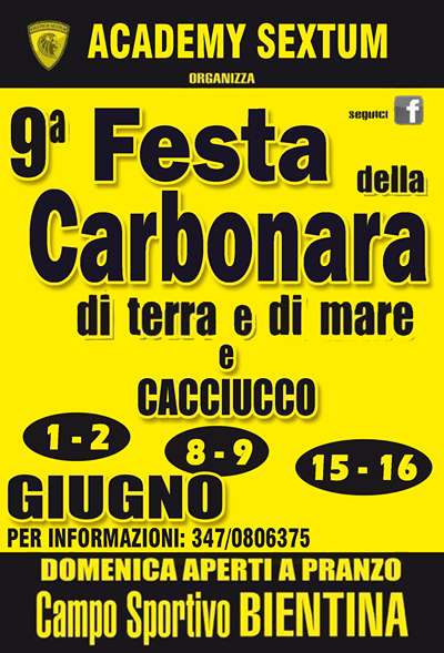 Festa della Carbonara di Terra e di Mare Bientina 2024