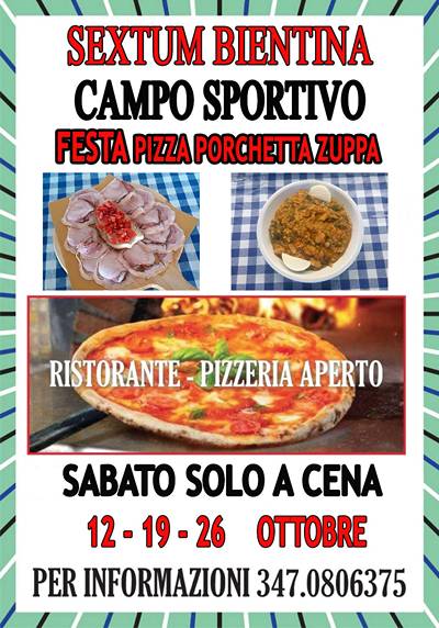 Festa Pizza Porchetta Zuppa Bientina 2024