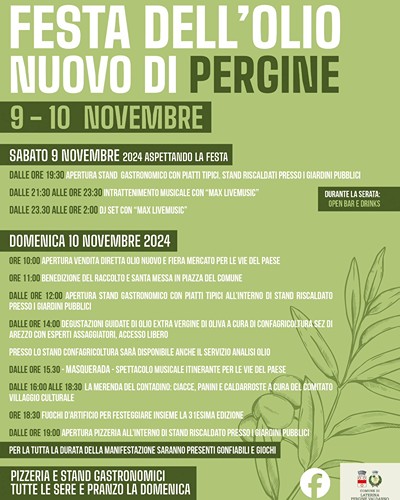 Festa dell'Olio Nuovo Pergine Valdarno 2024