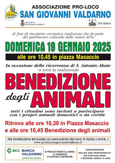 Benedizione degli Animali San Giovanni Valdarno 2025