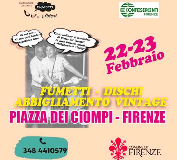 Mercato a Firenze Piazza dei Ciompi Febbraio 2025